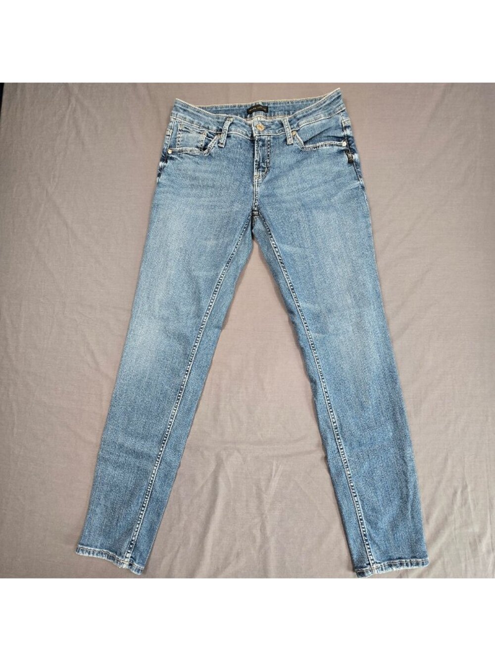 Silver Jeans Co Womens Boyfriend Jeans W28 L29 Light Blue Denim Stretch